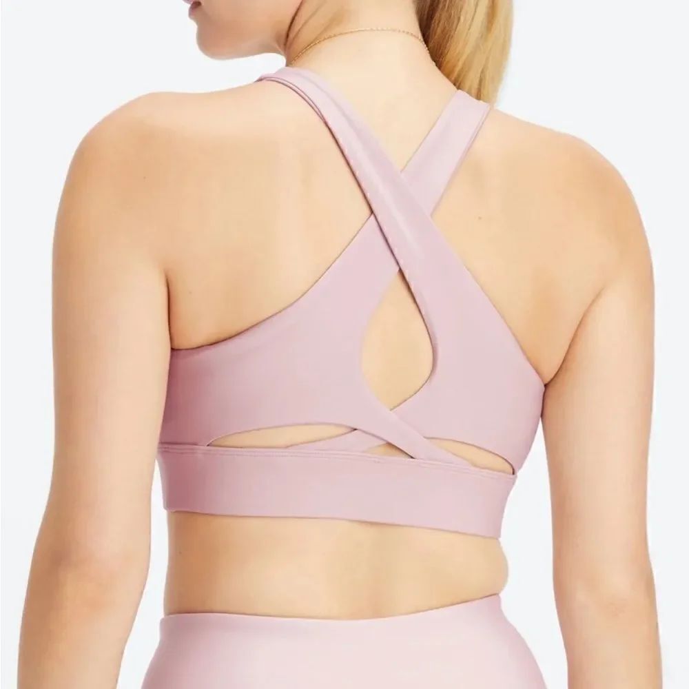 Fabletics Pink/Mauve No-Bounce Sports Bra